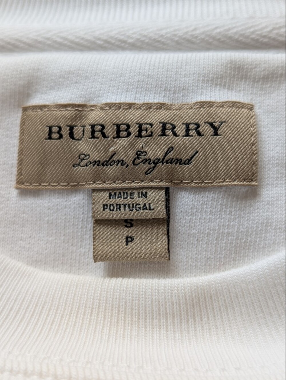 Burberry Nova Check Sleeve Oversized Unisex Sweatshirt White S - Picture 7 of 16